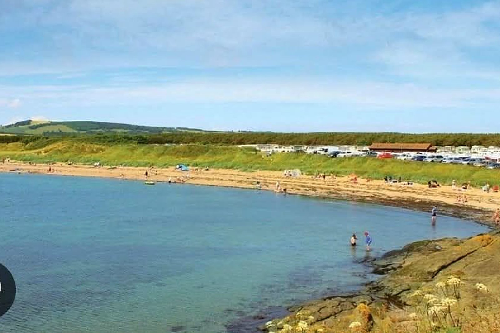 Shell Bay beach, right next to the holiday park
