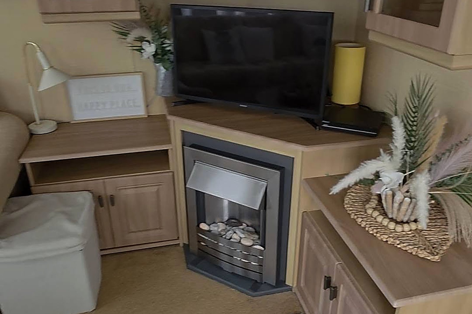 TV and electric fire corner